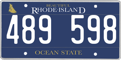 RI license plate 489598