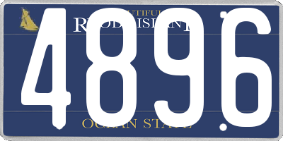 RI license plate 4896