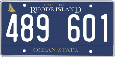 RI license plate 489601