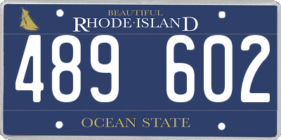 RI license plate 489602