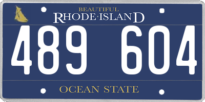 RI license plate 489604