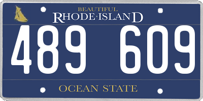 RI license plate 489609
