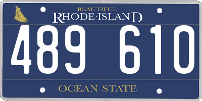 RI license plate 489610