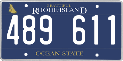RI license plate 489611