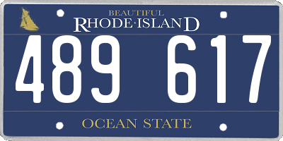 RI license plate 489617