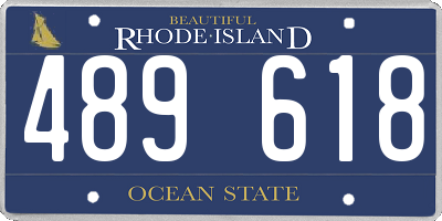 RI license plate 489618
