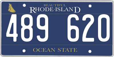 RI license plate 489620