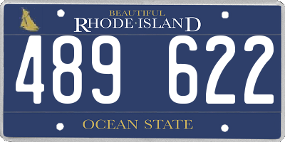 RI license plate 489622