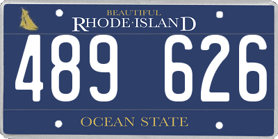 RI license plate 489626