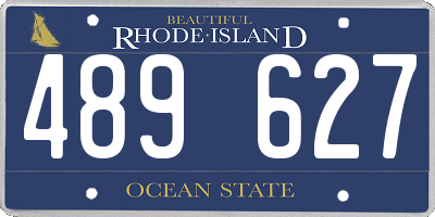 RI license plate 489627
