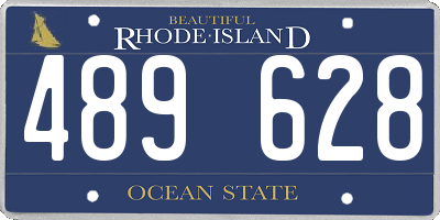 RI license plate 489628