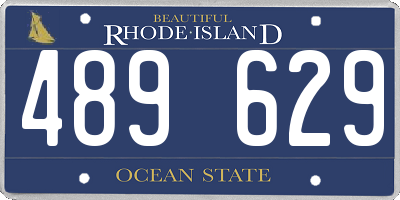 RI license plate 489629