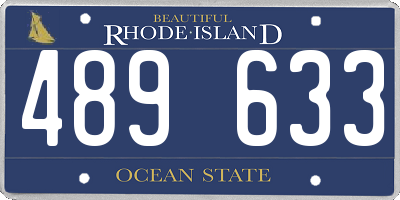 RI license plate 489633