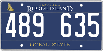 RI license plate 489635
