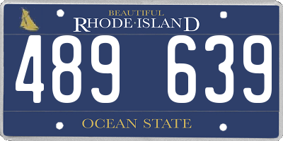 RI license plate 489639