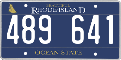 RI license plate 489641