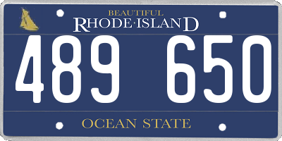 RI license plate 489650