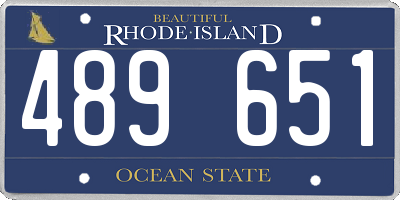 RI license plate 489651