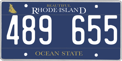 RI license plate 489655