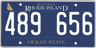 RI license plate 489656