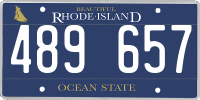 RI license plate 489657