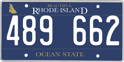 RI license plate 489662