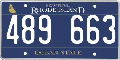 RI license plate 489663