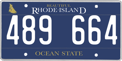RI license plate 489664
