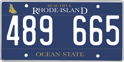 RI license plate 489665