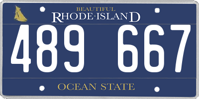 RI license plate 489667