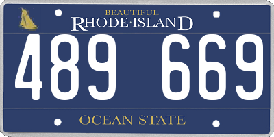 RI license plate 489669