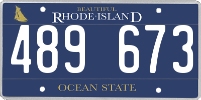 RI license plate 489673