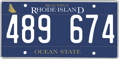 RI license plate 489674