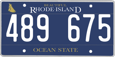 RI license plate 489675