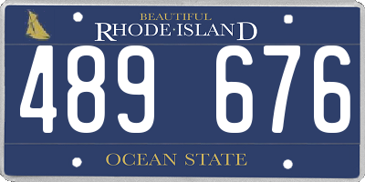 RI license plate 489676