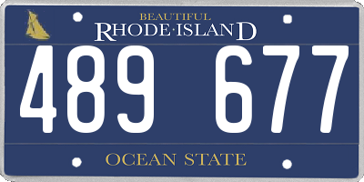 RI license plate 489677