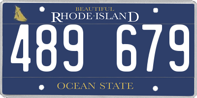 RI license plate 489679
