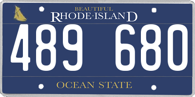 RI license plate 489680