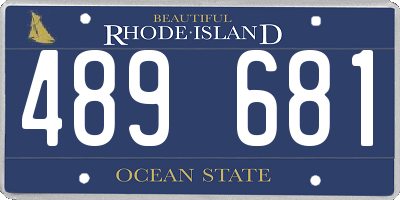 RI license plate 489681