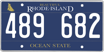 RI license plate 489682