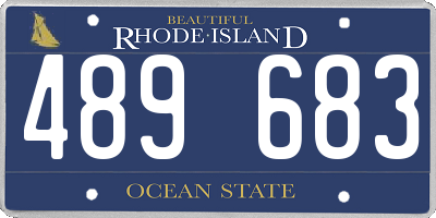 RI license plate 489683