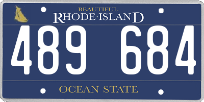 RI license plate 489684