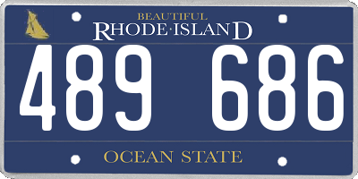 RI license plate 489686