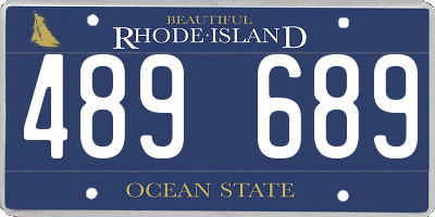 RI license plate 489689