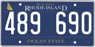 RI license plate 489690
