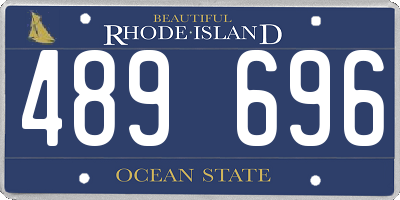 RI license plate 489696