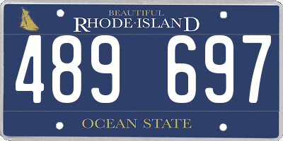 RI license plate 489697