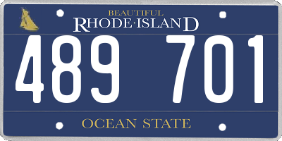 RI license plate 489701