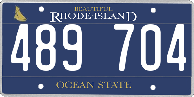 RI license plate 489704