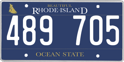 RI license plate 489705